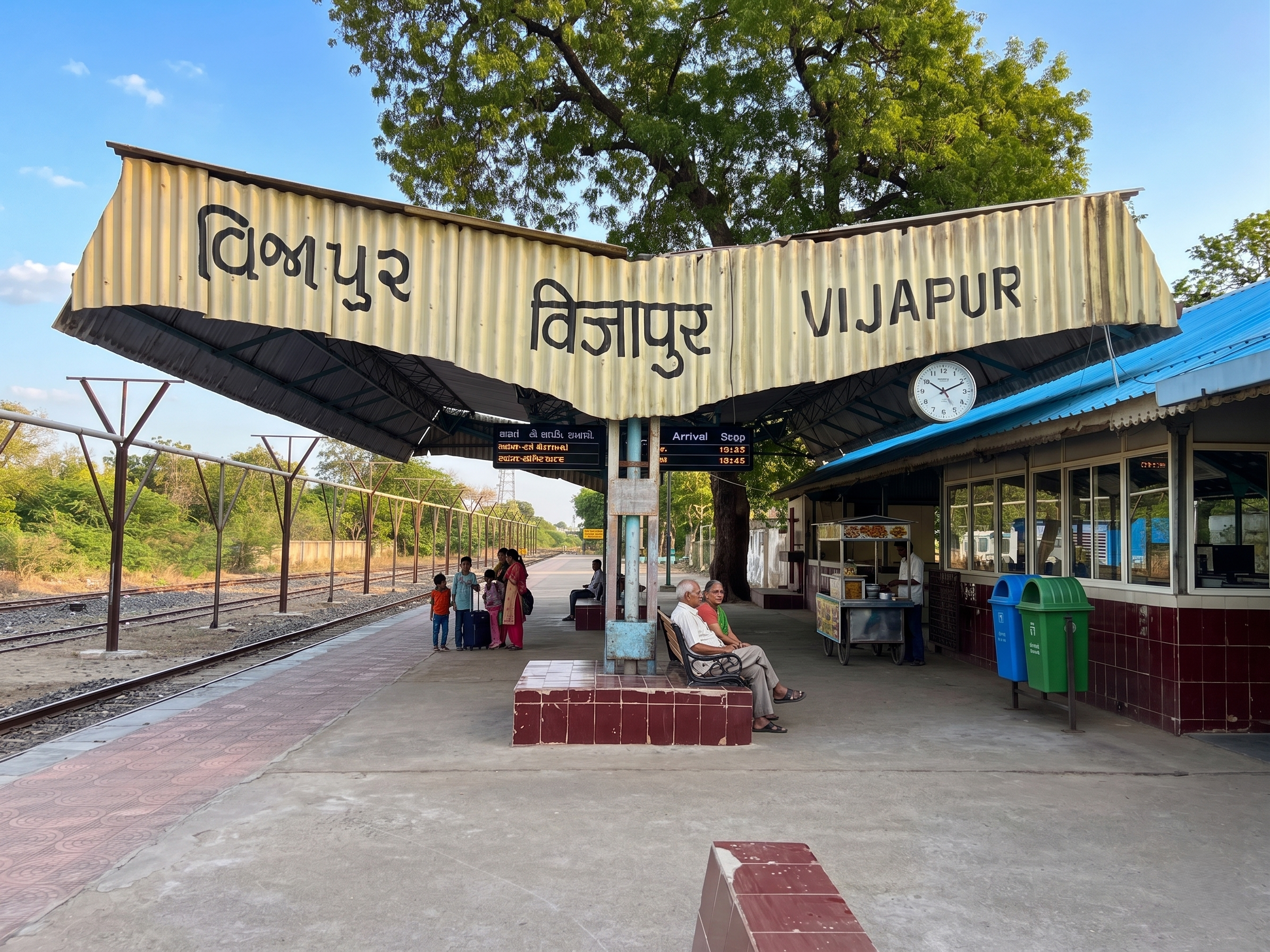 Vijapur Railway Station at Sunset